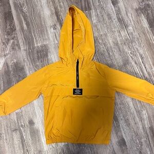 Yellow kids rain jacket